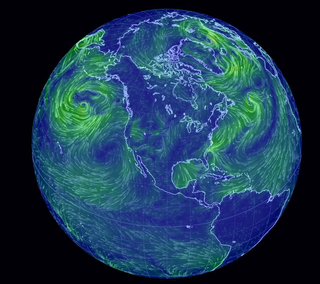 Real Time Global Wind And Ocean Current Map Western Lens